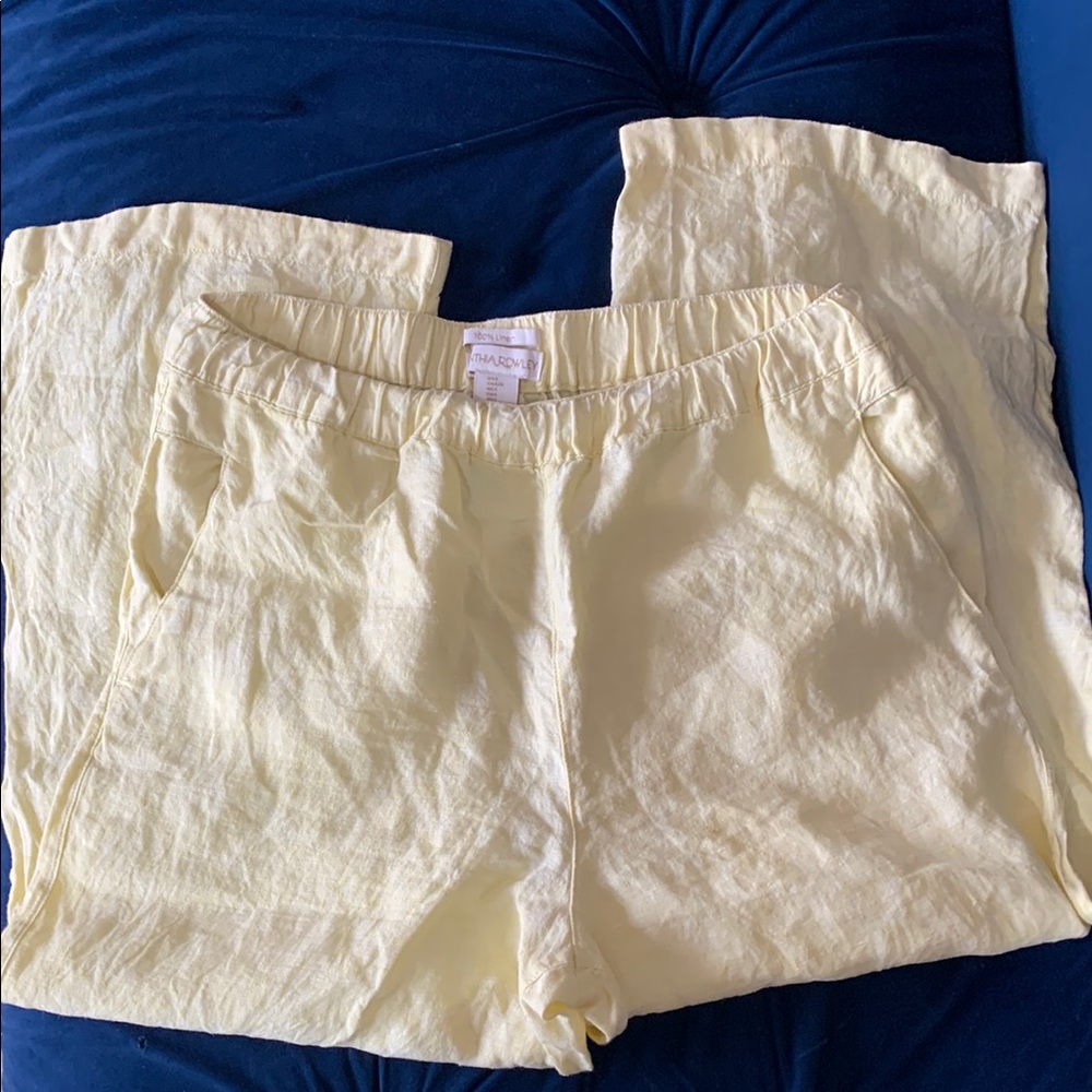 Light Yellow Linen Pants